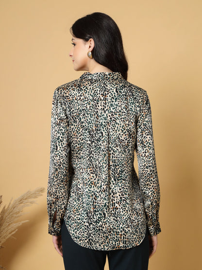 Gipsy Olive Animal Printed V Neck Tunic
