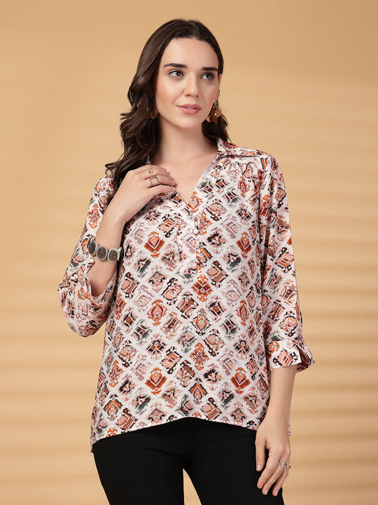 Gipsy Brown Printed Tunic