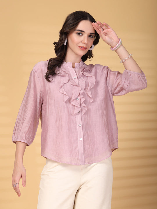 Gipsy Pink Plain Ruffle Tunic