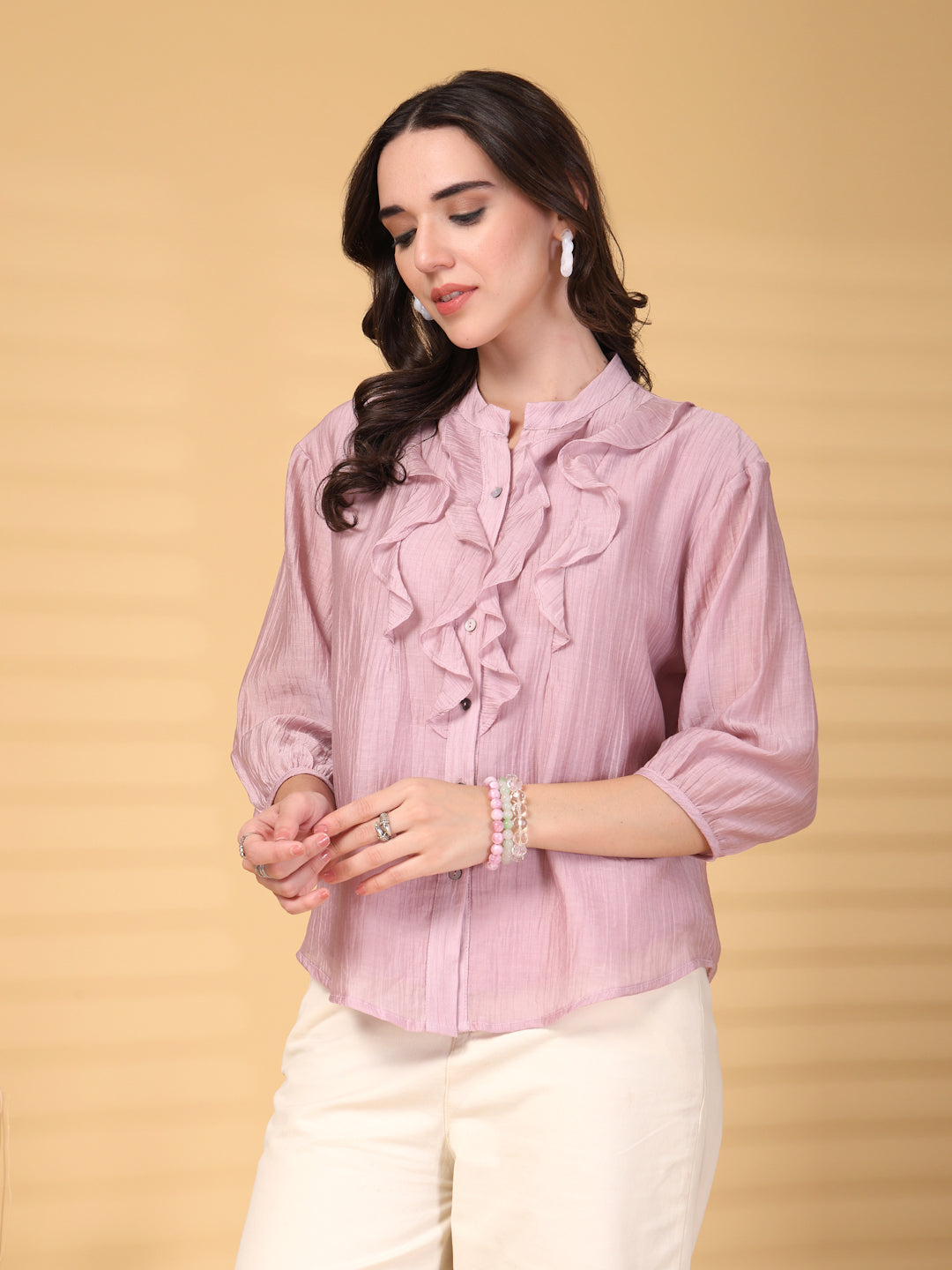 Gipsy Pink Plain Ruffle Tunic