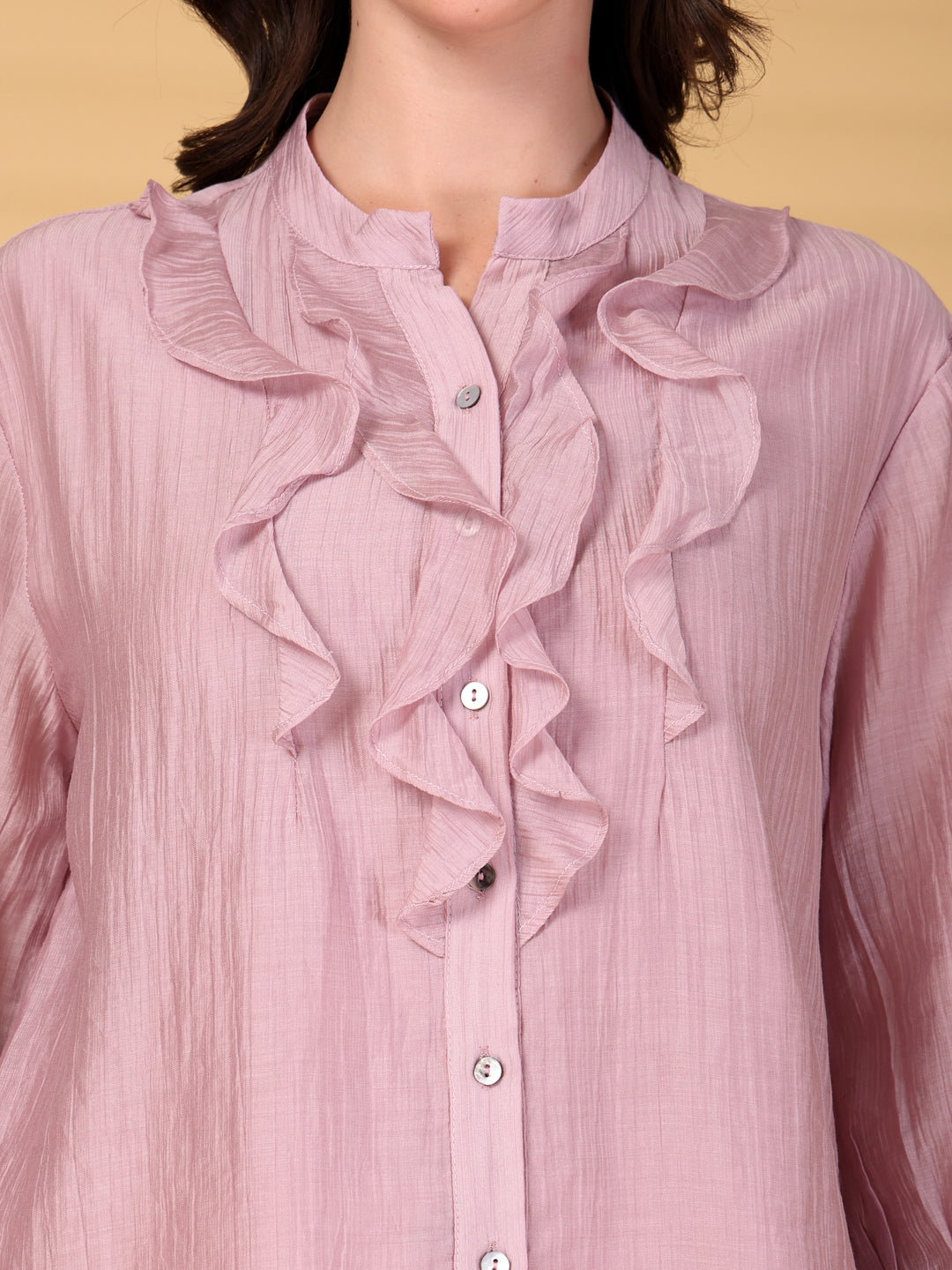 Gipsy Pink Plain Ruffle Tunic