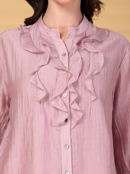 Gipsy Pink Plain Ruffle Tunic