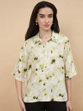 Gipsy Lime Green Printed Rayon Tunic