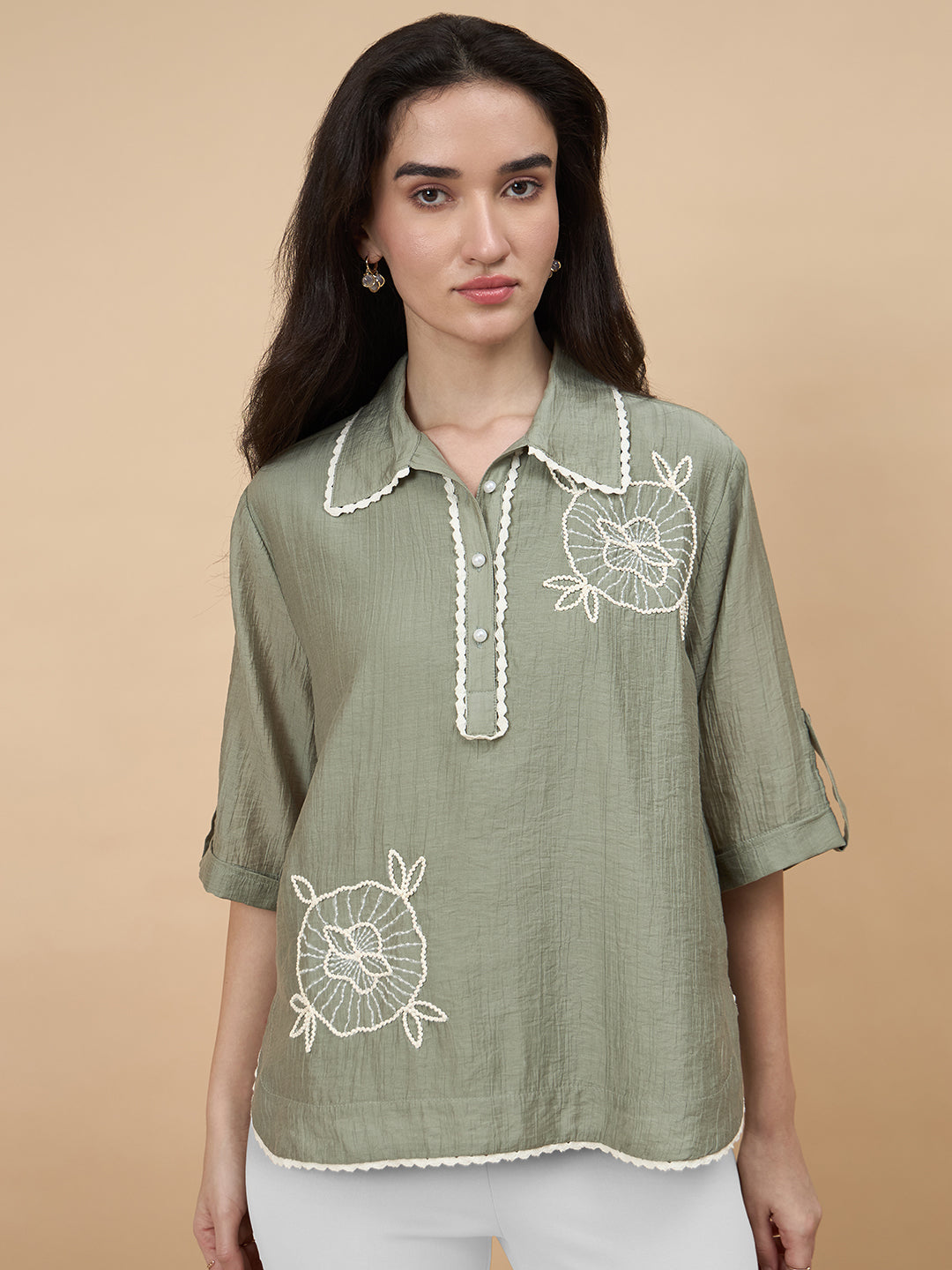 Gipsy Sage Embriodery Viscose Nylon Tunic