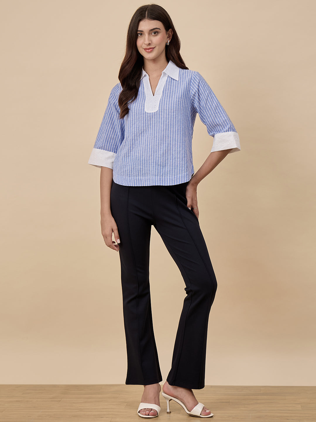 Blue Stripe Cotton Tunic