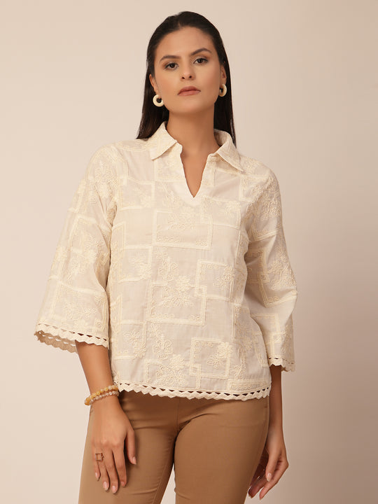 Gipsy Beige Cotton Tunic