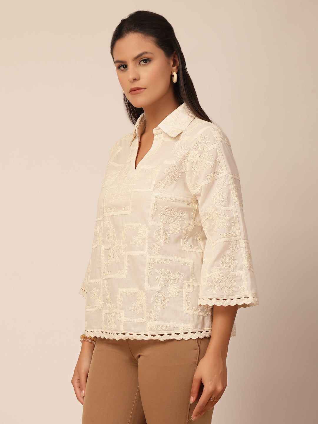 Gipsy Beige Cotton Tunic