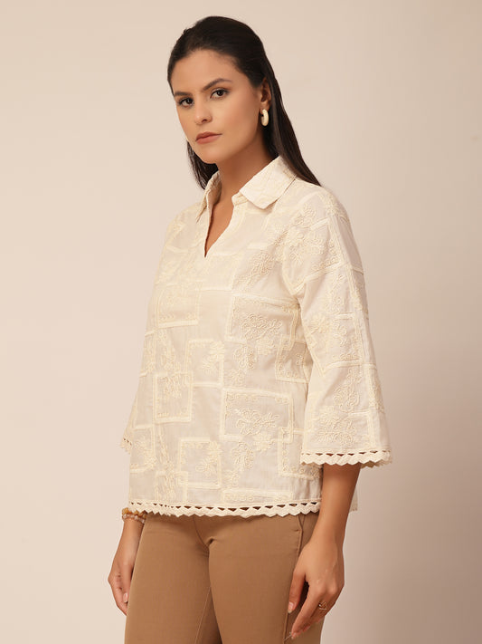 Gipsy Beige Cotton Tunic