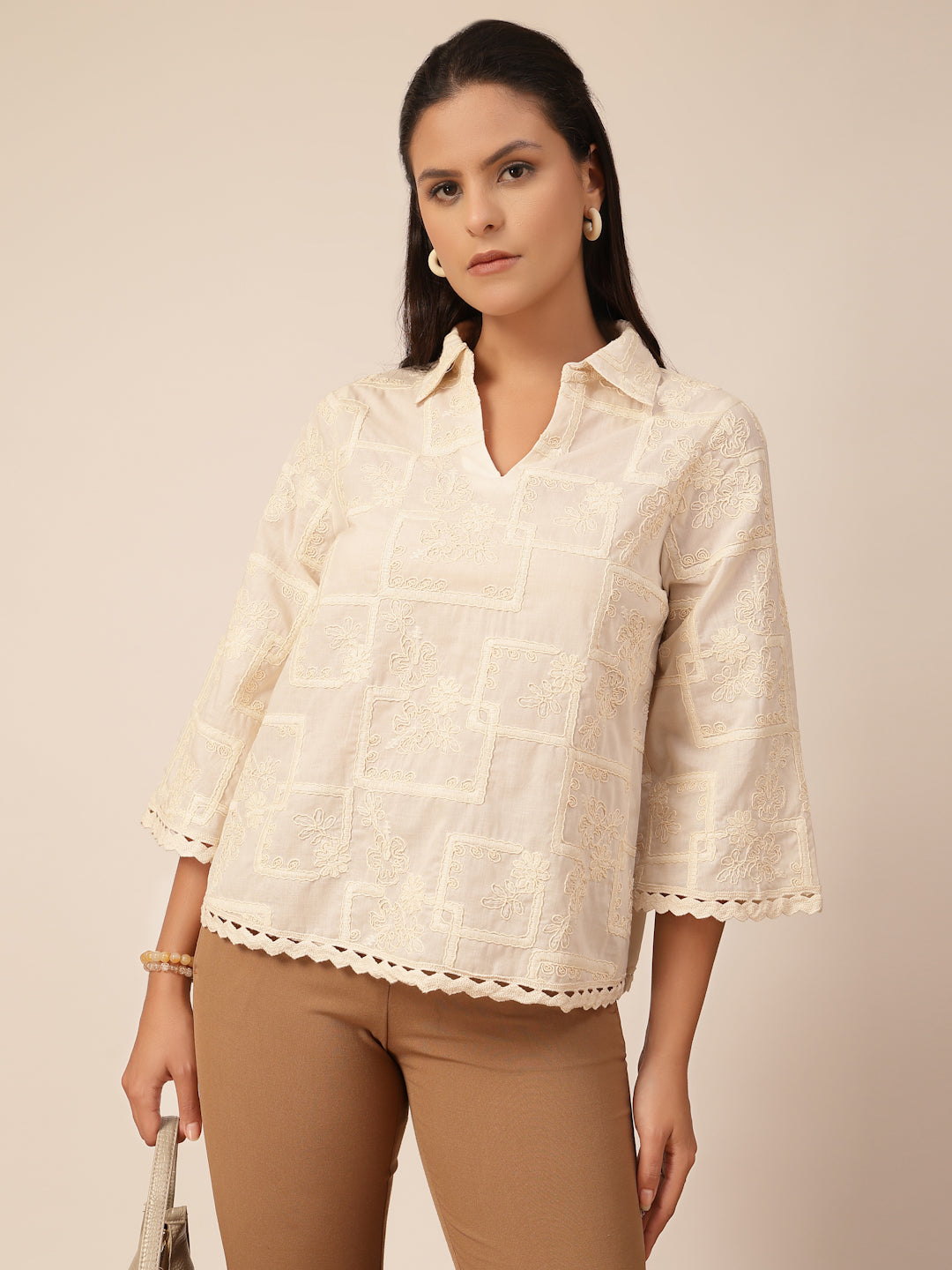 Gipsy Beige Cotton Tunic