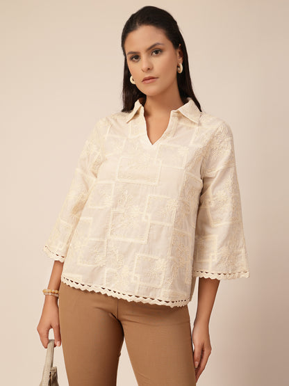Gipsy Beige Cotton Tunic