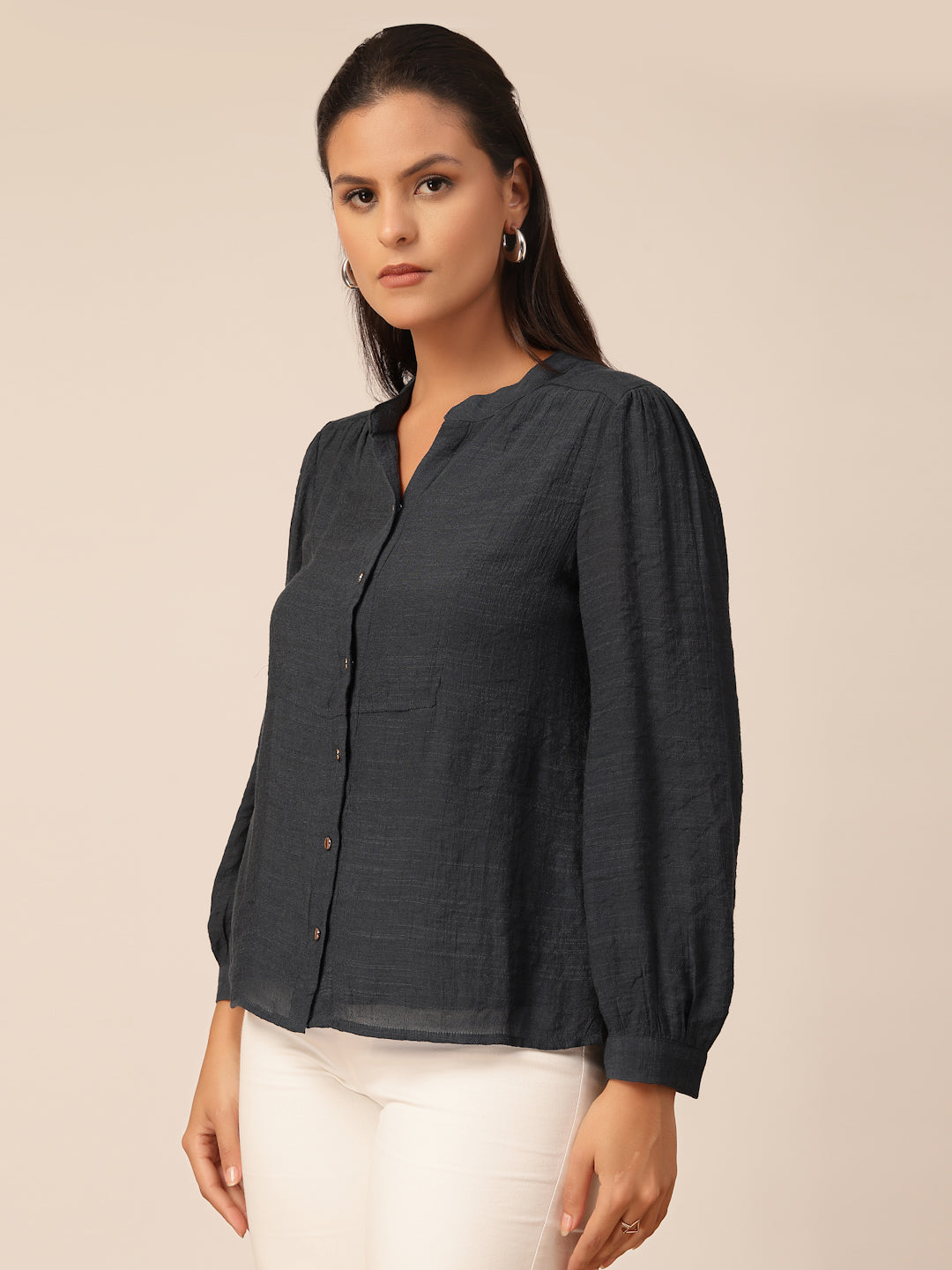 Gipsy Navy Viscose Tunic