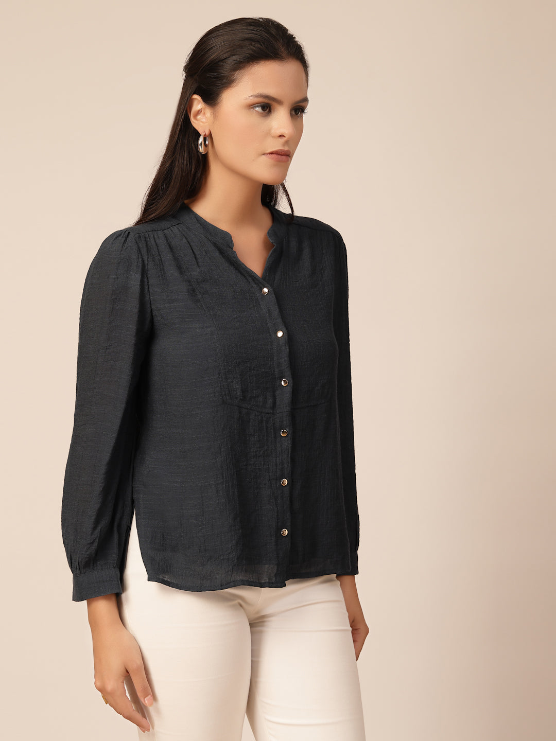 Gipsy Navy Viscose Tunic