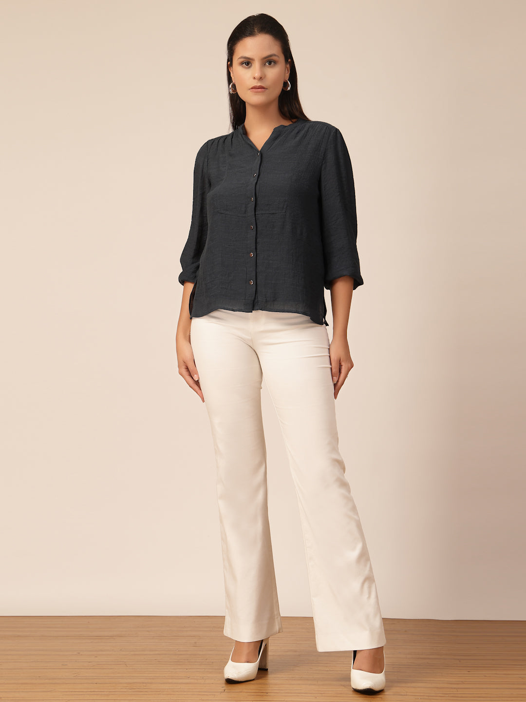 Gipsy Navy Viscose Tunic