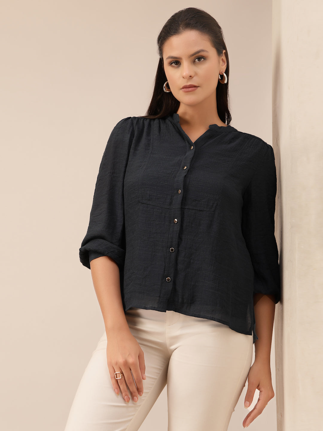Gipsy Navy Viscose Tunic