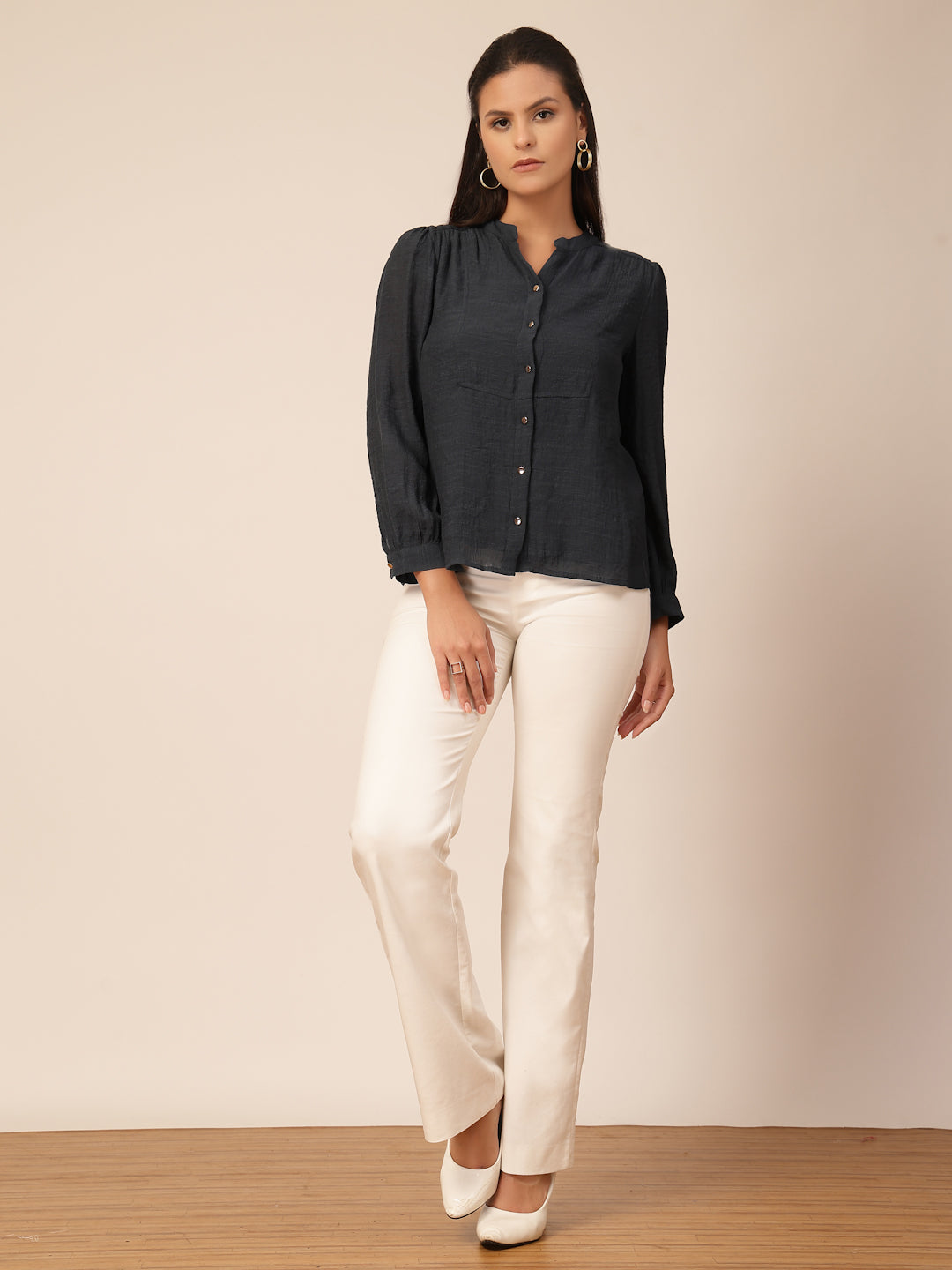 Gipsy Navy Viscose Tunic