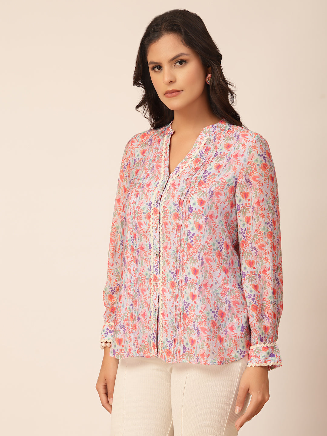 Gipsy Pink Floral Rayon Tunic