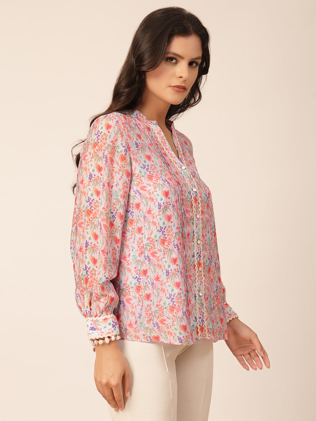 Gipsy Pink Floral Rayon Tunic
