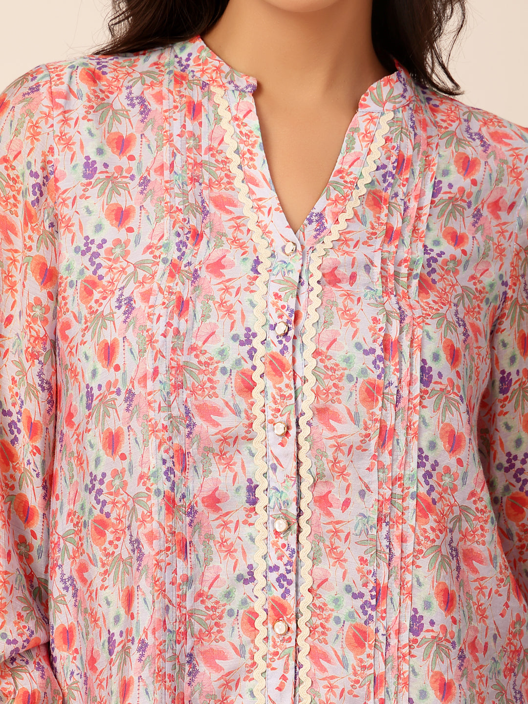 Gipsy Pink Floral Rayon Tunic