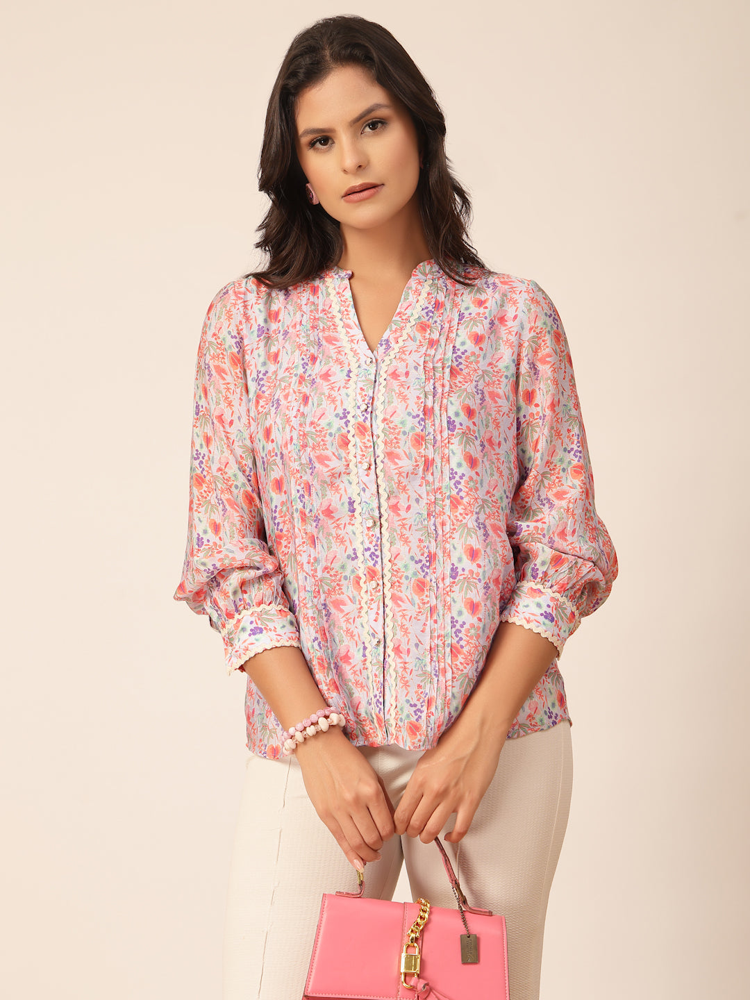 Gipsy Pink Floral Rayon Tunic
