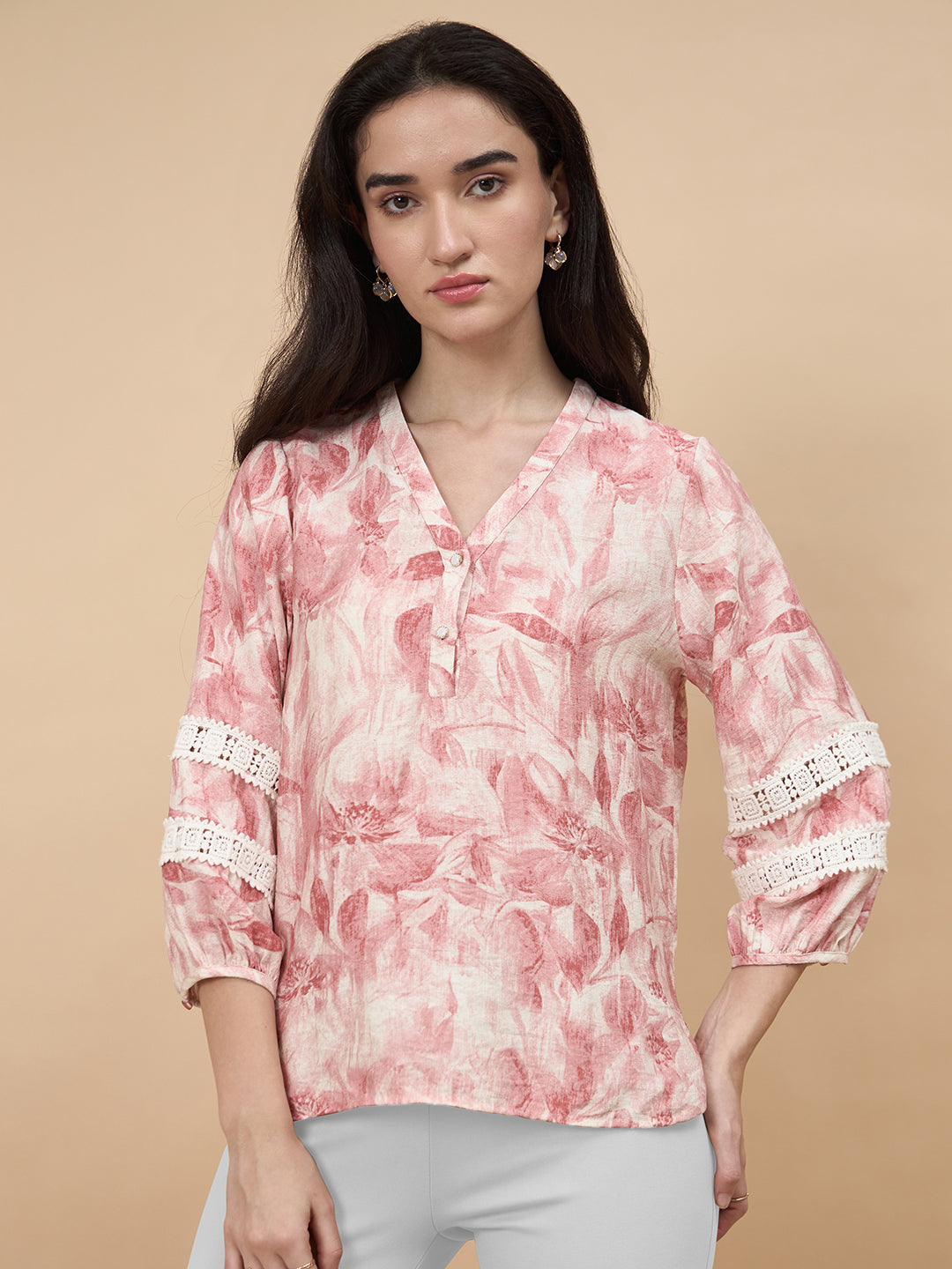 Gipsy Pink Printed Rayon Tunic