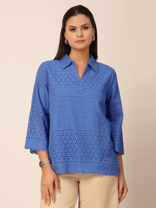 Gipsy Cobalt Blue Cotton Tunic