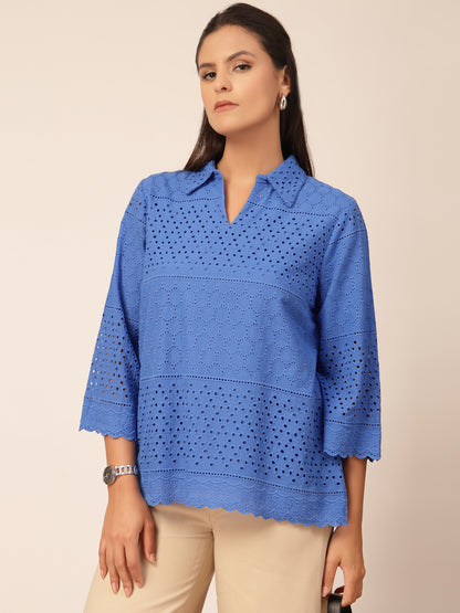 Gipsy Cobalt Blue Cotton Tunic