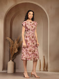 Gipsy Red Printed Rayon Dress