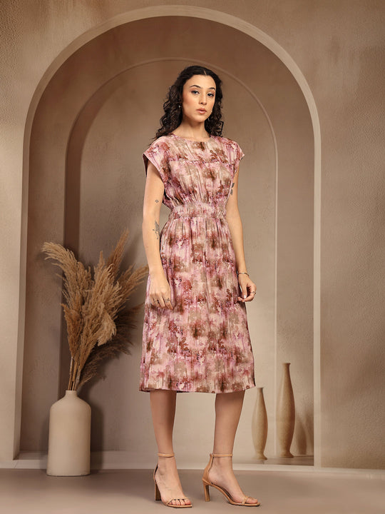 Gipsy Red Printed Rayon Dress