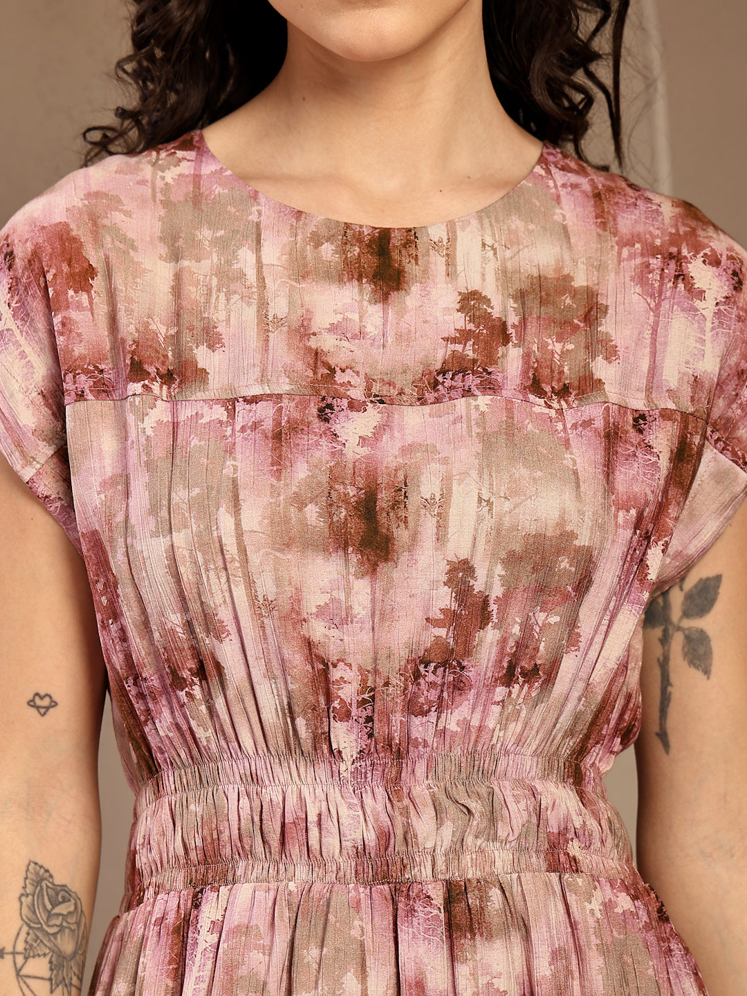 Gipsy Red Printed Rayon Dress