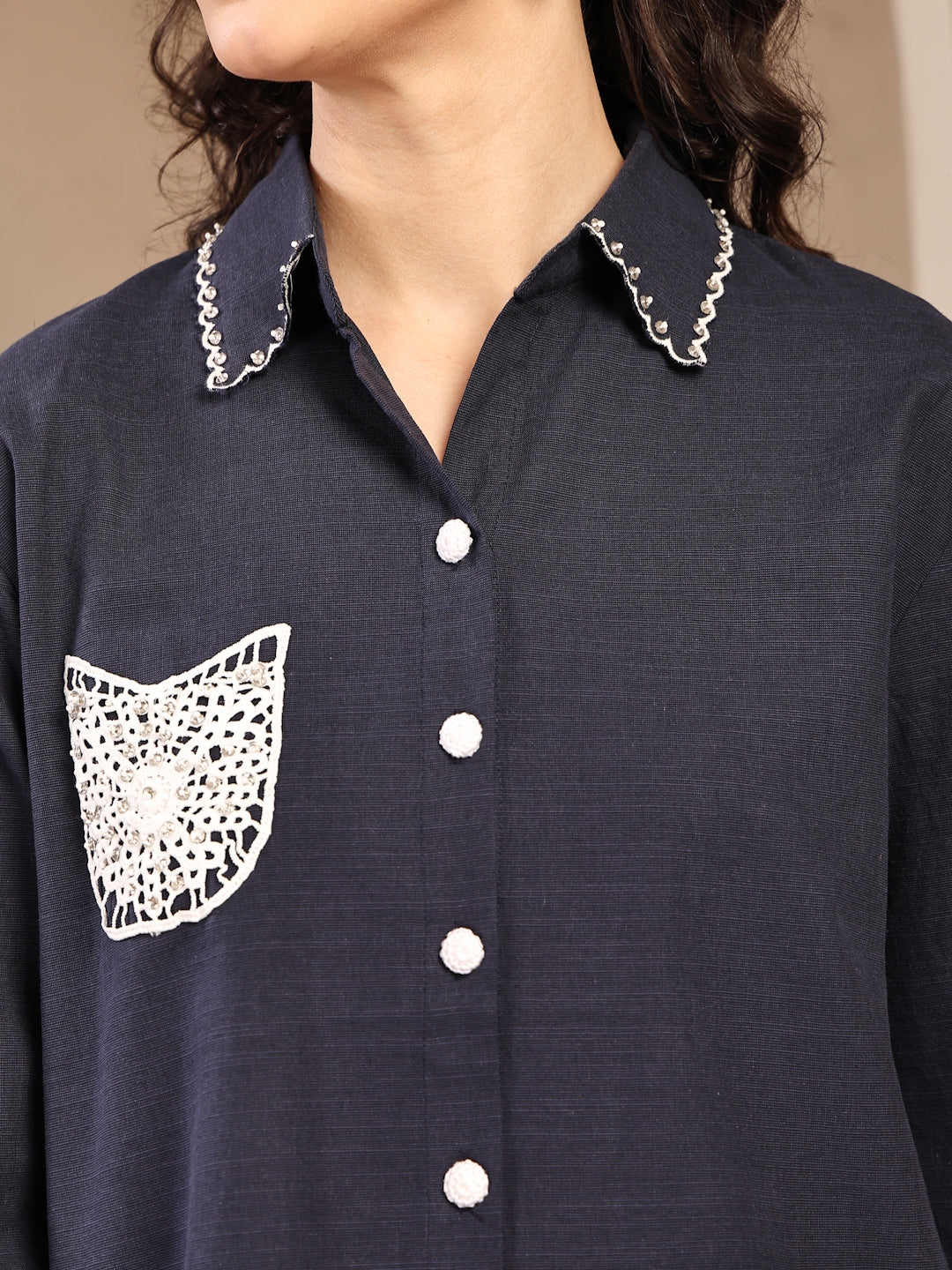 Gipsy Navy Solid Cotton Cord Set
