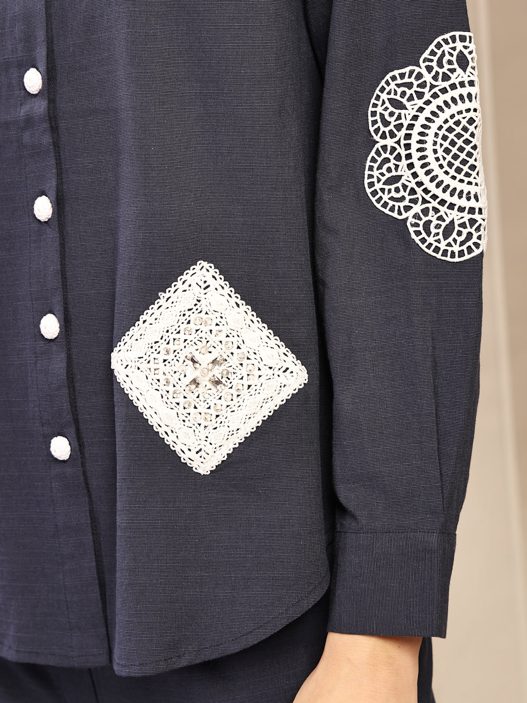 Gipsy Navy Solid Cotton Cord Set