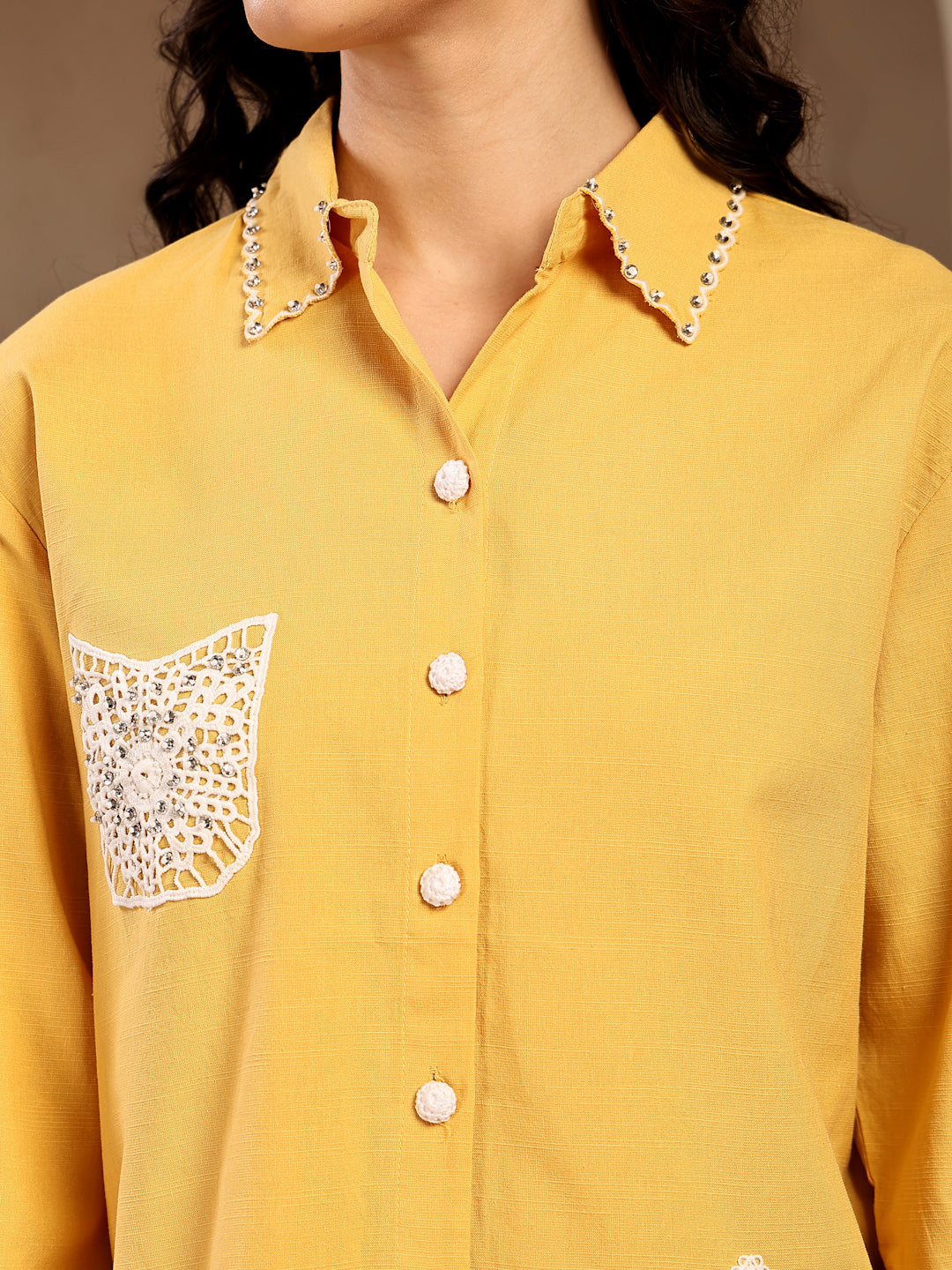 Gipsy Yellow Solid Cotton Cord Set