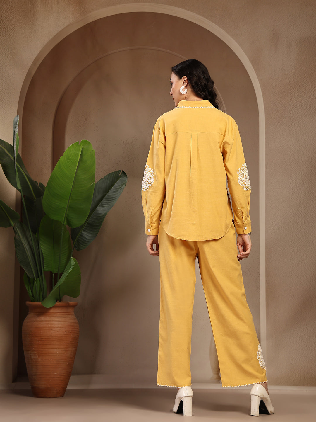 Gipsy Yellow Solid Cotton Cord Set