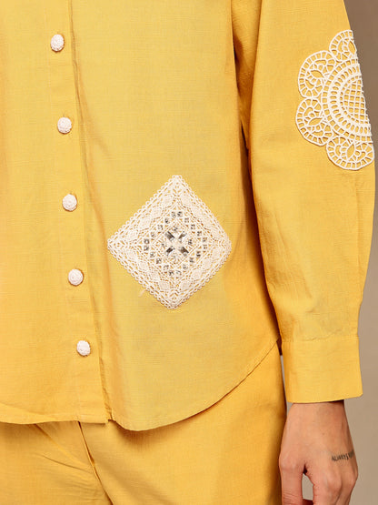Gipsy Yellow Solid Cotton Cord Set