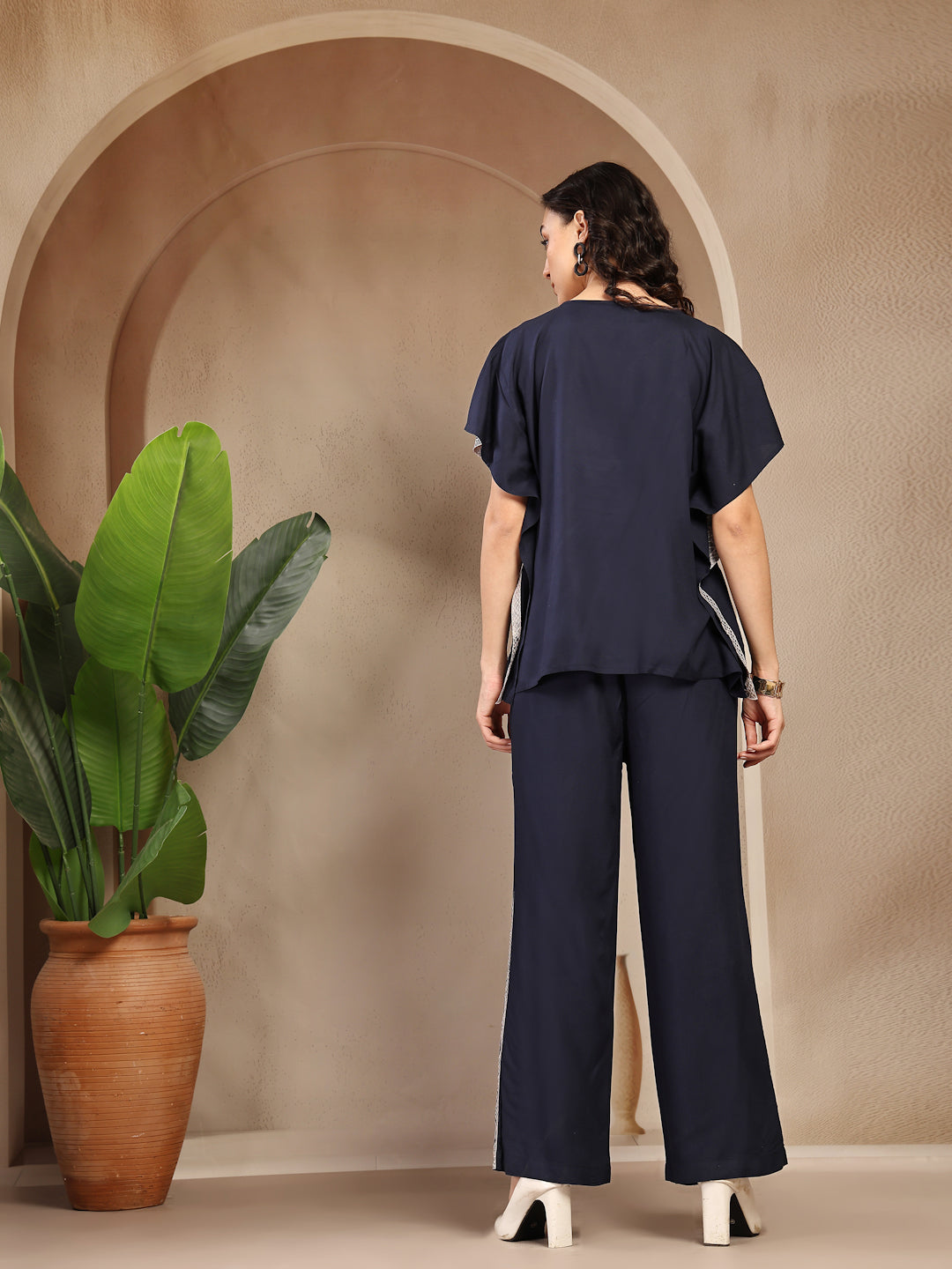 Gipsy Navy Solid Rayon Co-Ord Sets