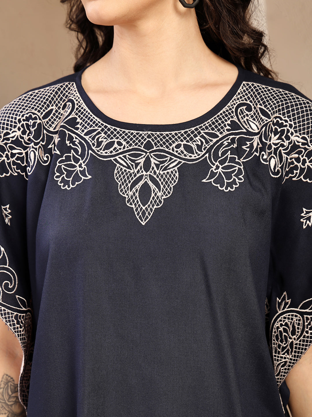 Gipsy Navy Solid Rayon Co-Ord Sets