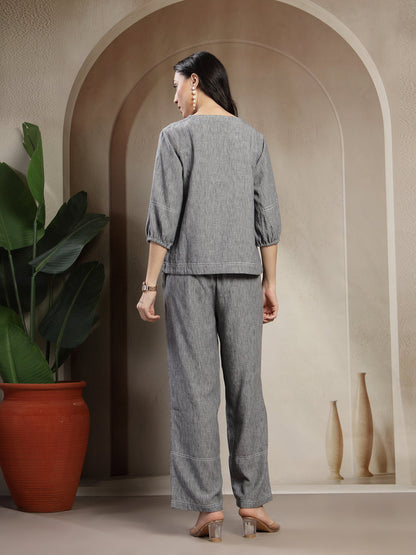 Gipsy Black Chambray Utility Co-ord Set