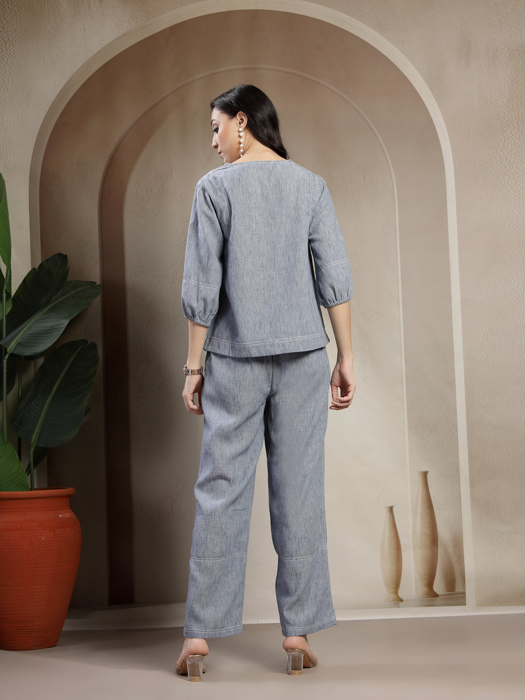 Gipsy Blue Chambray Utility Detailed Co-ord Set