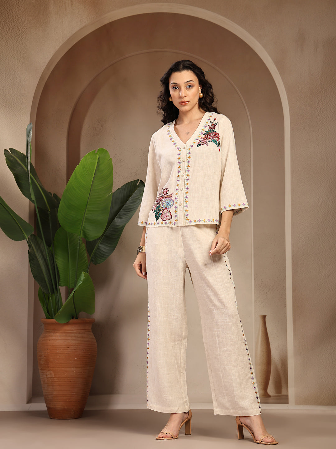 Gipsy Natural Solid Viscose Cord Set