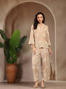 Gipsy Beige Schiffli Cotton Cord Set