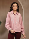 Gipsy Pink Solid Cotton Shirt