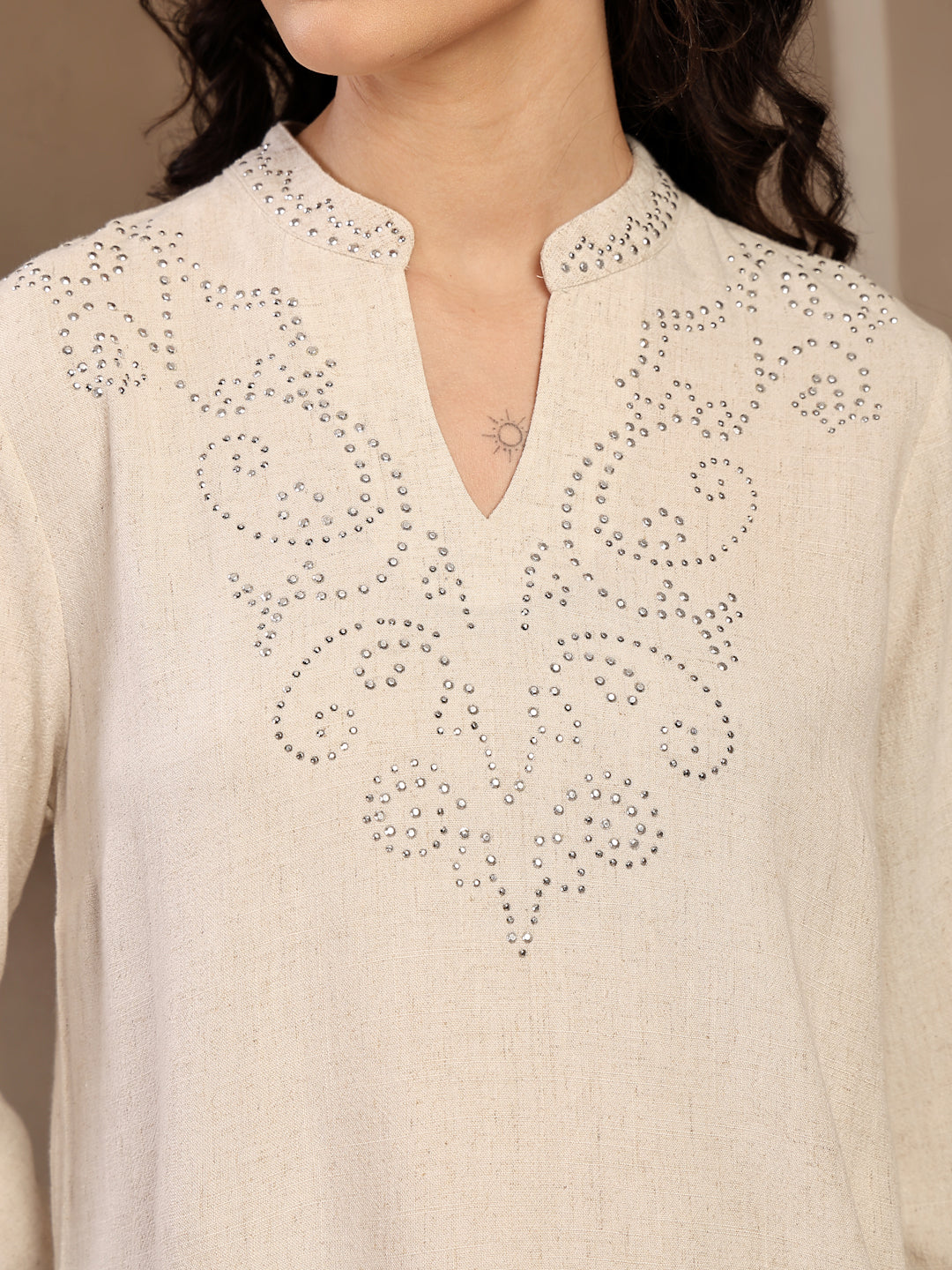 Gipsy Natural Solid Linen Tunic