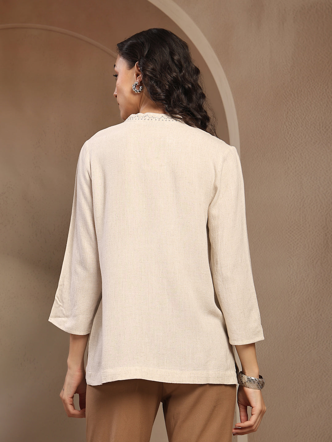 Gipsy Natural Solid Linen Tunic