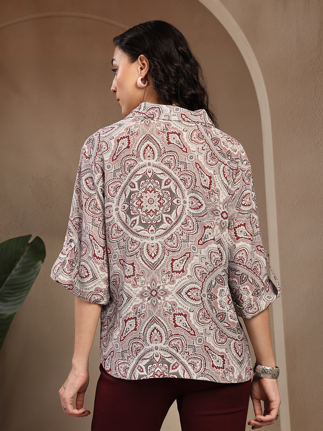Gipsy Grey Printed Rayon Tunic