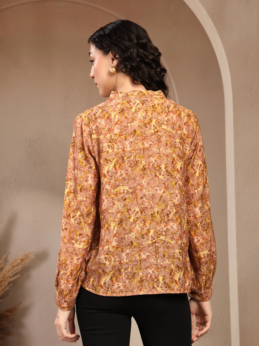 Gipsy Brown Floral Printed Tunic