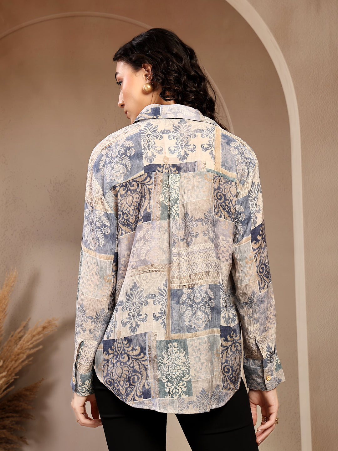 Gipsy Blue Printed Shirt