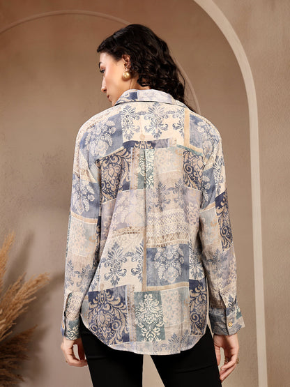 Gipsy Blue Printed Shirt