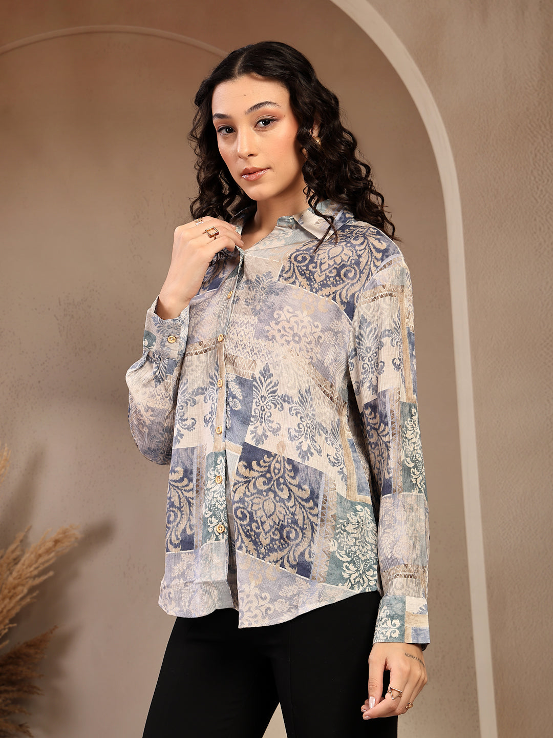 Gipsy Blue Printed Shirt