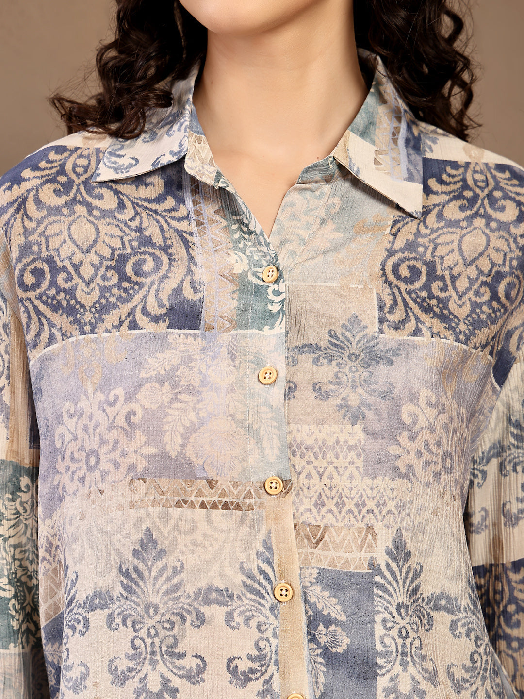 Gipsy Blue Printed Shirt