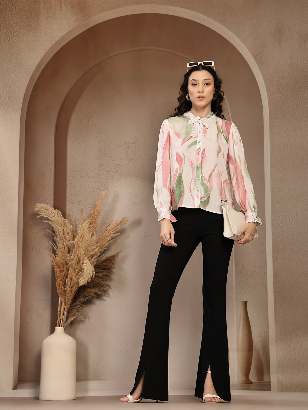 Gipsy Pink Printed Rayon Blouse
